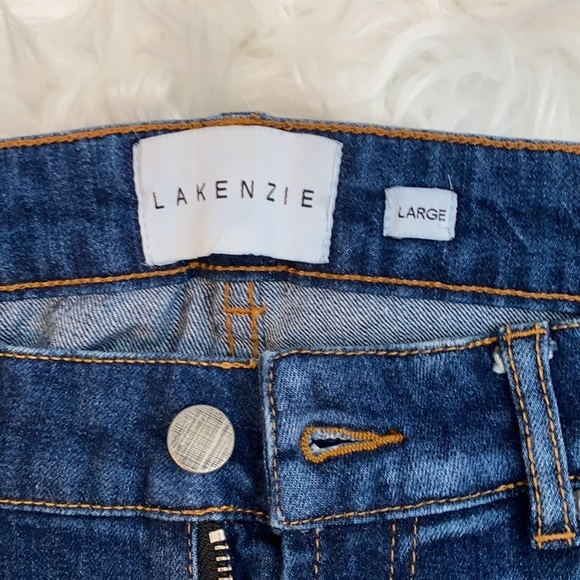Lakenzie Side Stripe Distressed Ankle Zipper Jean - Picture 8 of 11
